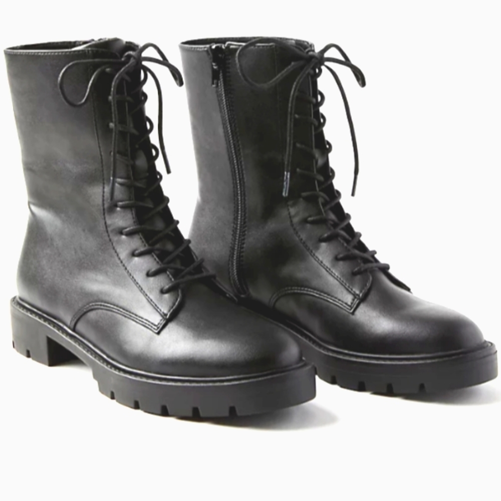 Loft Lace Up Combat Boots size 9.5 (runs large).  24